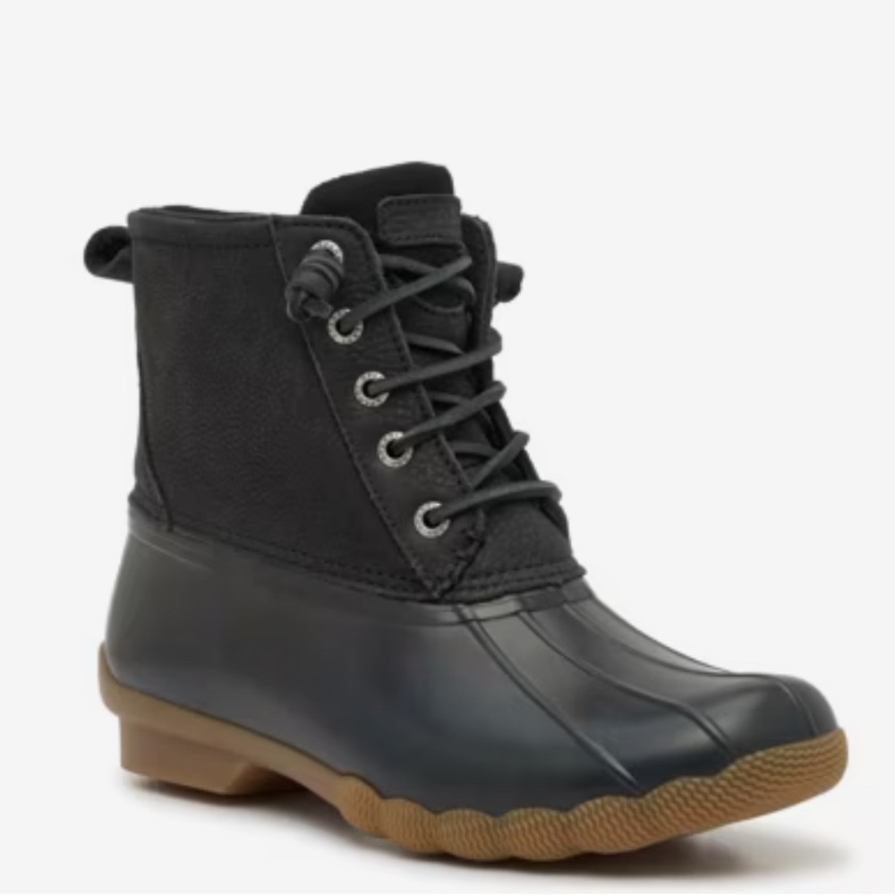 Sperry Women’s Black and Brown Rain/Snow Duck Boots